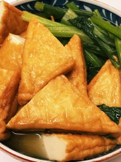 小松菜と魚の厚揚げの煮物-レシピのメイン写真
