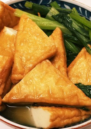 小松菜と魚の厚揚げの煮物-レシピのメイン写真