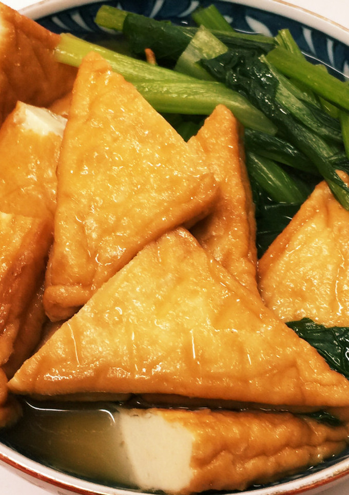 小松菜と魚の厚揚げの煮物-レシピのメイン写真
