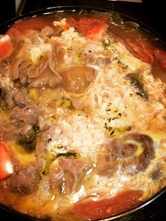 すき焼きリメイク!トマト卵とじ-レシピのメイン写真