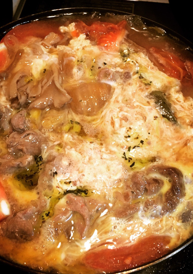 すき焼きリメイク！トマト卵とじ-レシピのメイン写真