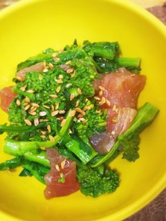 菜の花とマグロの和え物-レシピのメイン写真