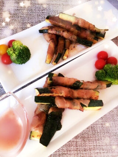 夏野菜★ズッキーニ肉巻き2種-レシピのメイン写真