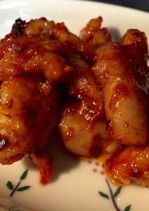 ◆ 混ぜて焼くだけ!鶏皮のピリ辛焼き ◆-レシピのメイン写真