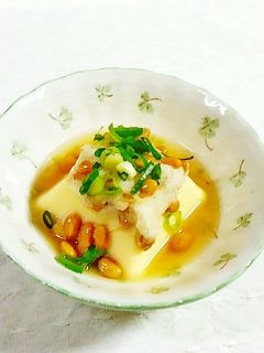 簡単☆たまご豆腐に、大根おろし&納豆♪-レシピのメイン写真