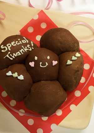 型も手作り♪チョコinハートちぎりパン♪-レシピのメイン写真
