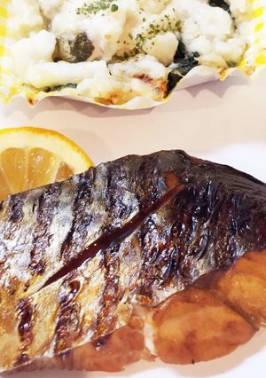 お鏡餅の橙、有効利用！サワラの幽庵焼き-レシピのメイン写真