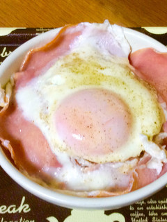 ハムエッグ丼-レシピのメイン写真