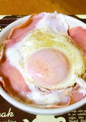 ハムエッグ丼-レシピのメイン写真
