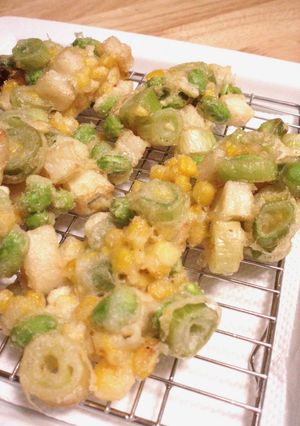 かまぼこ・枝豆・コーンの大好きかき揚げ✿-レシピのメイン写真
