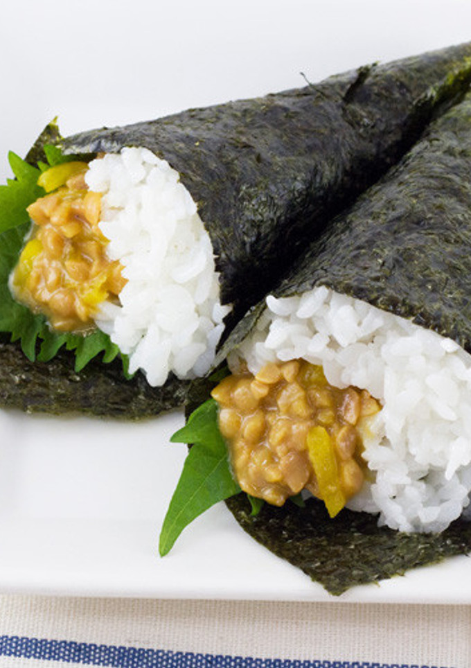 おかず味噌と納豆の手巻き寿司-レシピのメイン写真