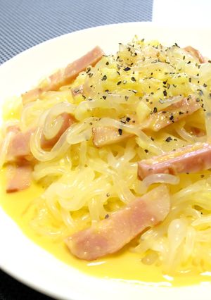 【ダイエット料理】しらたき麺カルボナーラ-レシピのメイン写真