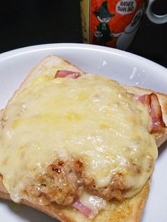 美味しい!納豆チーズベーコントースト!-レシピのメイン写真