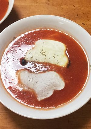 簡単☆餅とチーズのトマトスープ-レシピのメイン写真