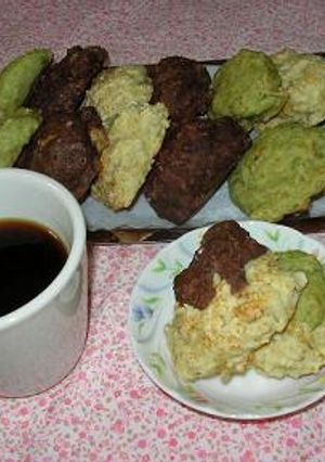 ノンオイル豆腐バナナ三色クッキー-レシピのメイン写真