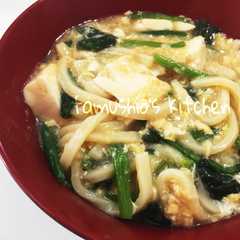 A picture of 茶碗蒸し＋うどん＝♡♡♡.