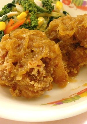 南房総市給食◆鶏肉のねぎソースがけ-レシピのメイン写真