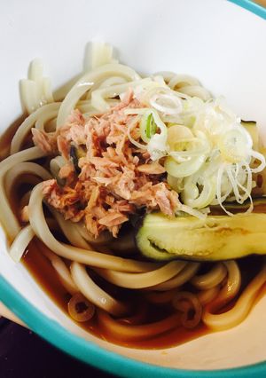 ツナとナスのぶっかけうどん♡節約術-レシピのメイン写真