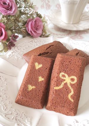 お絵描きバレンタイン★チョコフィナンシェ-レシピのメイン写真