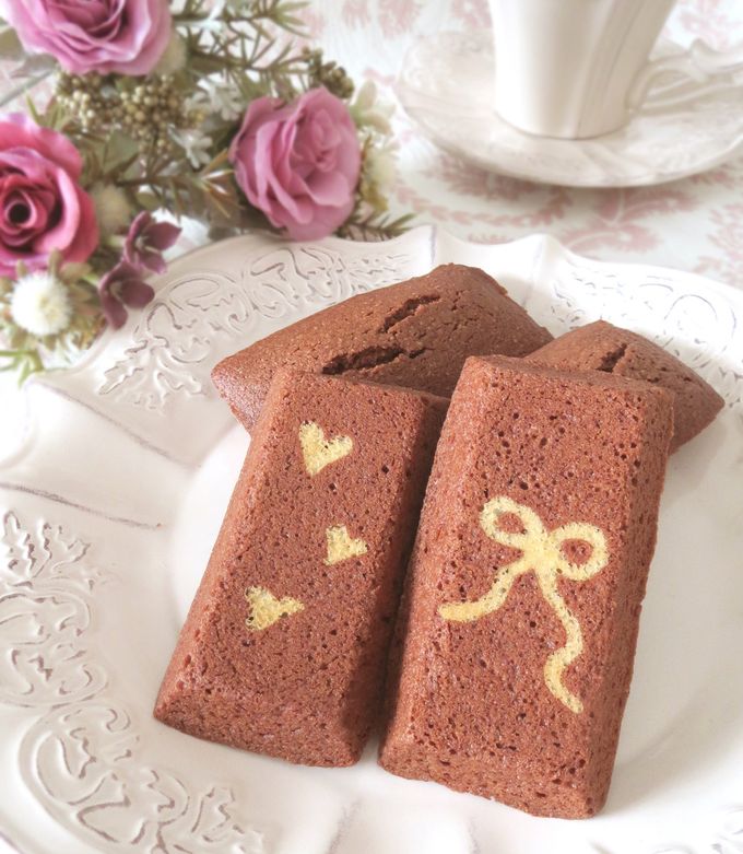 お絵描きバレンタイン☆チョコフィナンシェ by 馬嶋屋菓子道具店