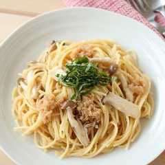 รูปของ きのことアマランサスの明太子風パスタ