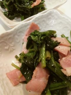 ほうれん草とベーコン炒め-レシピのメイン写真