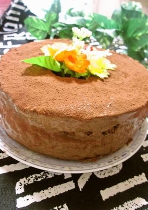 バレンタインに♡チョコシフォンケーキ-レシピのメイン写真