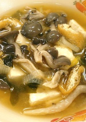 南房総市給食◆ひらたけのみそ汁-レシピのメイン写真