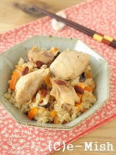 【炊飯器で簡単!】鶏の中華おこわごはん-レシピのメイン写真