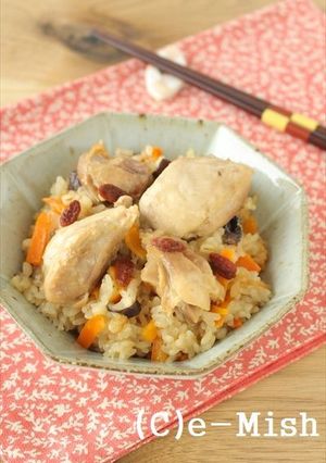 【炊飯器で簡単!】鶏の中華おこわごはん-レシピのメイン写真