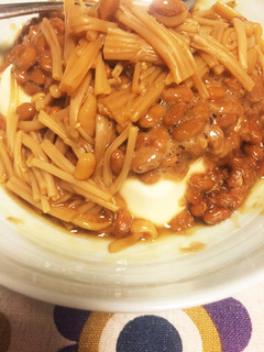 納豆となめたけの温やっこ-レシピのメイン写真