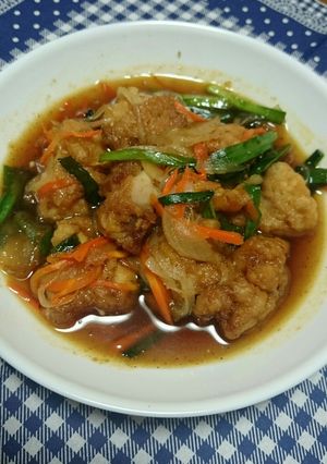 唐揚げのリメイク(甘酢ダレ)-レシピのメイン写真
