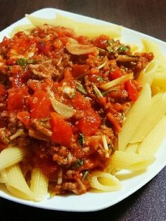 ミートソースのペンネ-レシピのメイン写真