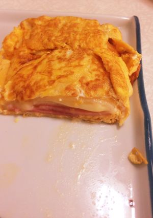 餅、ベーコン、チーズの卵焼き-レシピのメイン写真