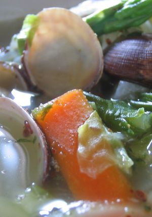 春野菜とあさりのバジルスープ-レシピのメイン写真