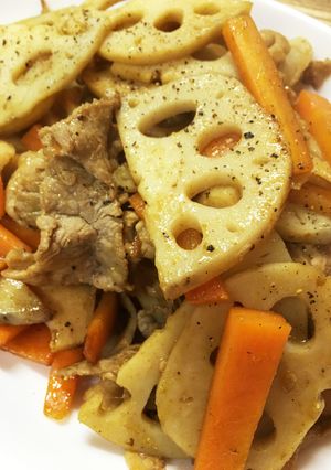 簡単◎蓮根の洋風きんぴらカレー風味-レシピのメイン写真