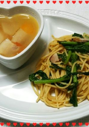田辺大根のパスタ＆スープ-レシピのメイン写真