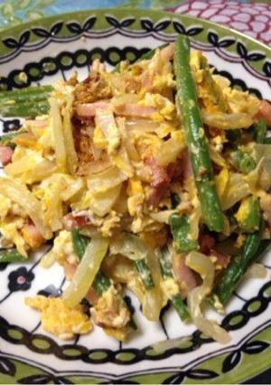 簡単こども喜ぶインゲンマヨ卵炒め-レシピのメイン写真