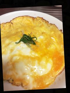 水菜とモヤシを炒めて卵帽子-レシピのメイン写真