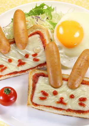 うさぎのデコピザトースト-レシピのメイン写真