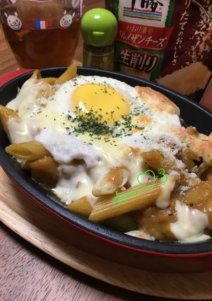 焼きカレー＆ショートパスタ☆リメイク-レシピのメイン写真