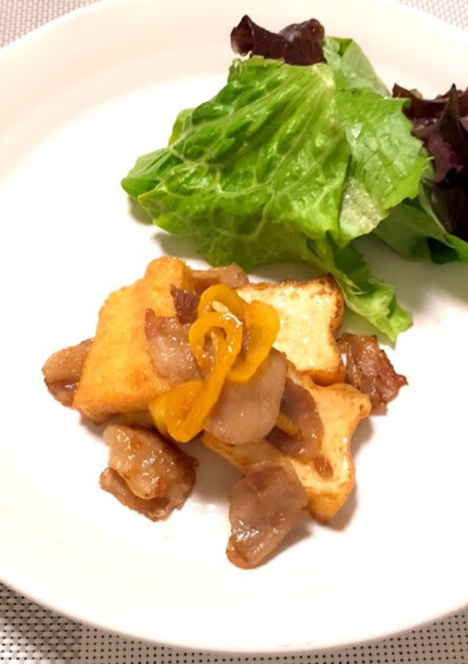 厚揚げでカサ増し！豚肉のポン酢炒め-レシピのメイン写真