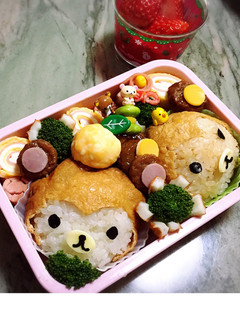おさるでリラックマキャラ弁♡-レシピのメイン写真