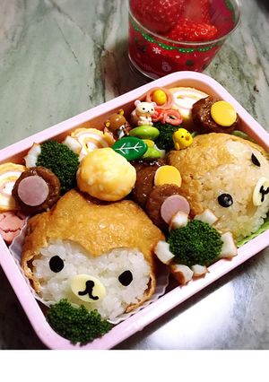 おさるでリラックマキャラ弁♡-レシピのメイン写真