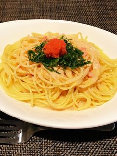 材料5つ♡簡単絶品豆乳明太クリームパスタ-レシピのメイン写真