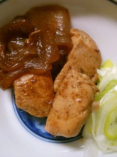 鶏むね肉と玉ねぎ炒め!はちみつソースで!-レシピのメイン写真