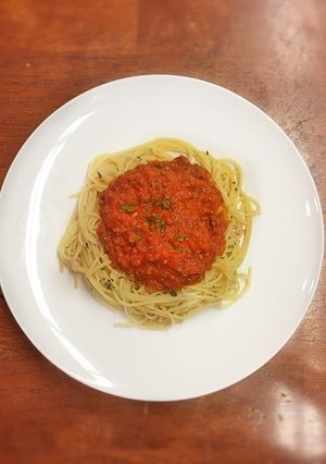ミートソーススパゲティ-レシピのメイン写真