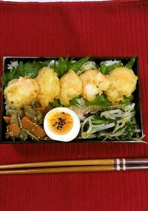 小エビ天のっけ弁当♡-レシピのメイン写真