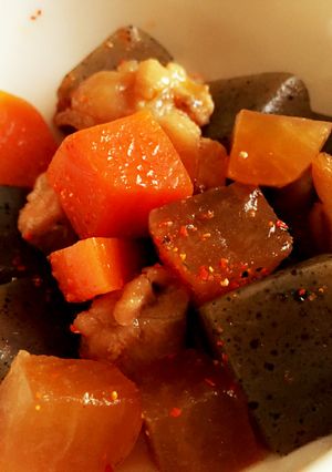 鶏肉とこんにゃくのコロコロ煮物◎-レシピのメイン写真