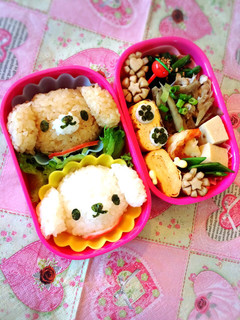 簡単♡双子ワンちゃん♡犬のキャラ弁-レシピのメイン写真